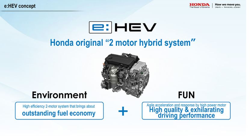 e:HEV, original Honda 2-motor hybrid system