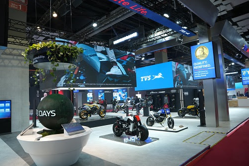 TVS Motor Company Showcases Transformational Concepts in Future Mobility at the Bharat Mobility Global Expo 2025. Image source: TVS Motor Pavilion at Bharat Mobility 2025