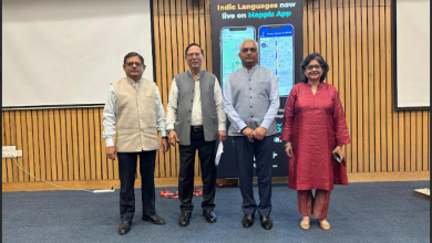 From Left _ Mr. Shambu Singh , Independent Director, MapmyIndia_ Mr. Rakesh Verma, Co-Founder & CMD, MapmyIndia_ Shri Hitesh Kumar S. Makwana, IAS, Surveyor General of India and Mrs. Rashmi Verma, Co-Founder & 1