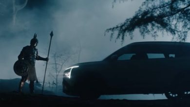Kia teases the new Clavis with a mysterious Viking. Image source: Kia