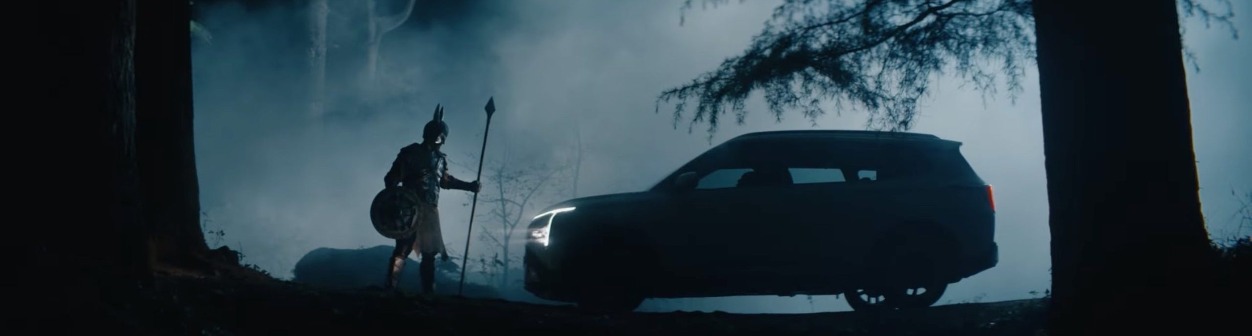 Kia teases the new Clavis with a mysterious Viking. Image source: Kia