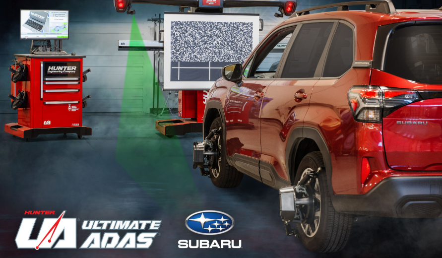 Hunter Engineering announces Subaru approval for Ultimate ADAS® alignment and calibration system. Image source: Hunter Engineering