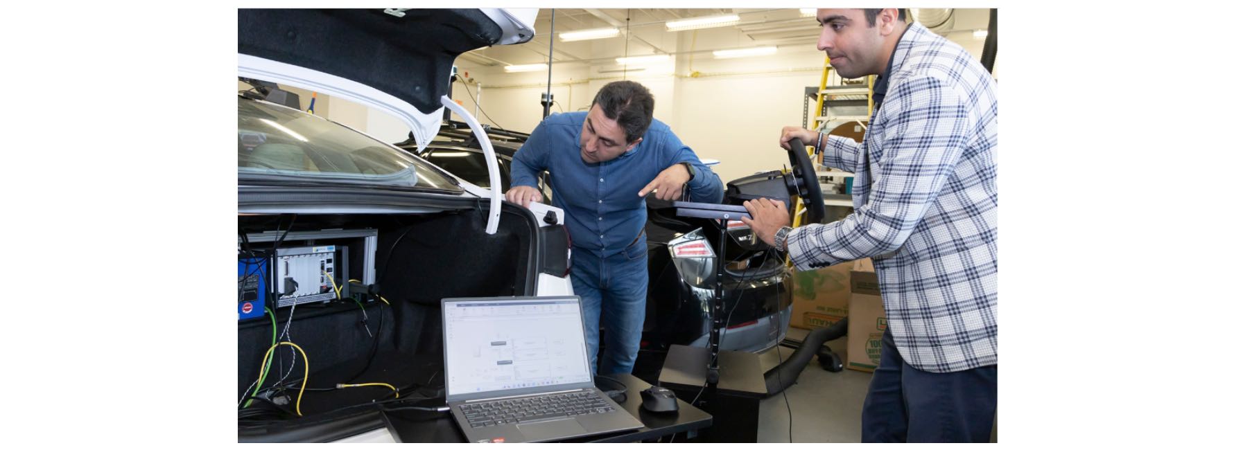 Arman Sargolzaei in USF’s Resilient, Autonomous, Networked Control Systems Lab. Image source: University of South Florida