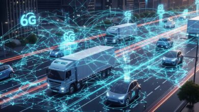 Representative image of 6G network enabling connected vehicle, generated using Google Gemini