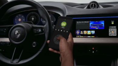 Porsche integrates in-car gaming. Image source: porsche