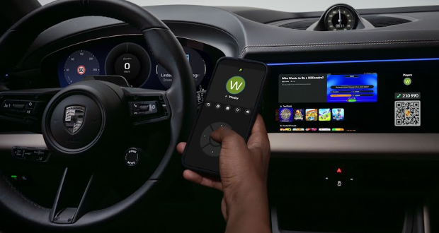 Porsche integrates in-car gaming. Image source: porsche