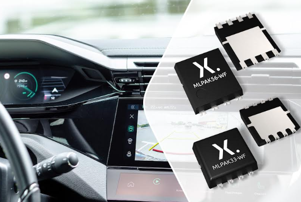 Nexperia introduces first 40-100 V automotive MLPAK MOSFETs for body control, infotainment and lighting applications. Image source: Nexperia