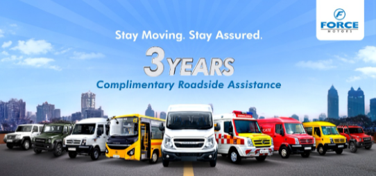 Force Motors Introduces Three-Year Complimentary Roadside Assistance Program Across Entire Vehicle Range. Image source; Force Motor