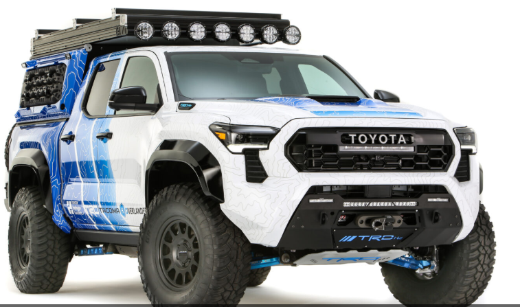 Toyota’s new Tacoma H2-Overlander concept brings hydrogen power and overlanding capability together. Image source: Toyota