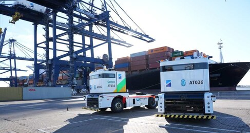 Autonomous Truck Fleet Expands at UK’s Port of Felixstowe. Image source: Westwell