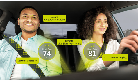 trinamiX introduces automotive-grade wide-Field-of-View dot projector enabling convenient Health and Safety Features at CES 2026. Image source: trinamiX