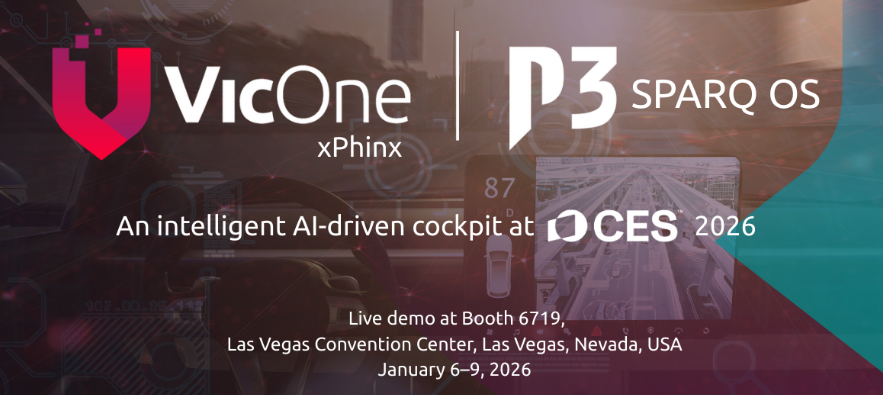 VicOne & P3 Showcase Secure AI-Driven Cockpit Vision at CES 2026. Image source: Vicone and P3